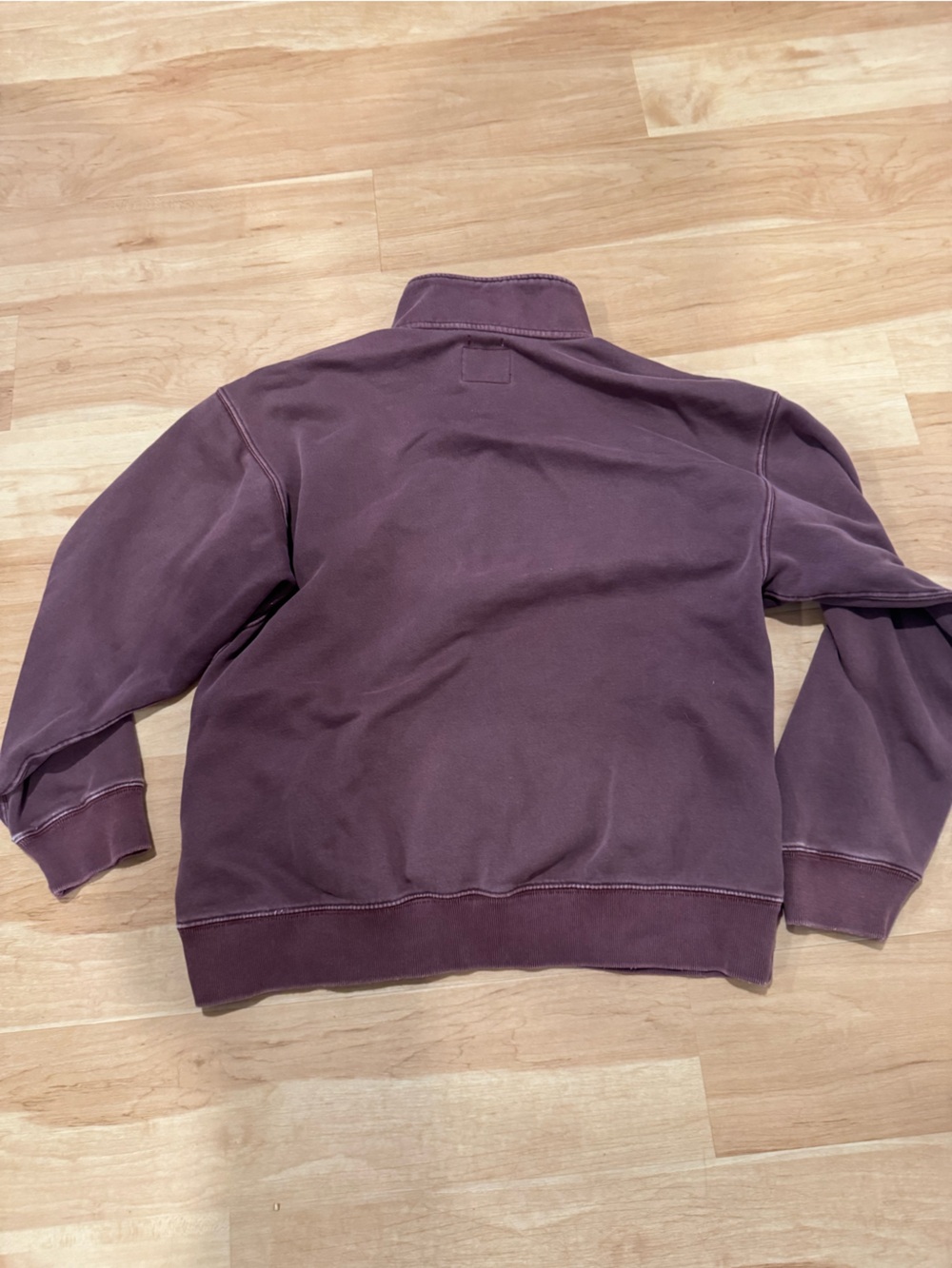 Abercrombie & Fitch 1/4 Zip Purple Men's Soft A&F Max Essentials Sweatshirt M - Picture 3 of 6
